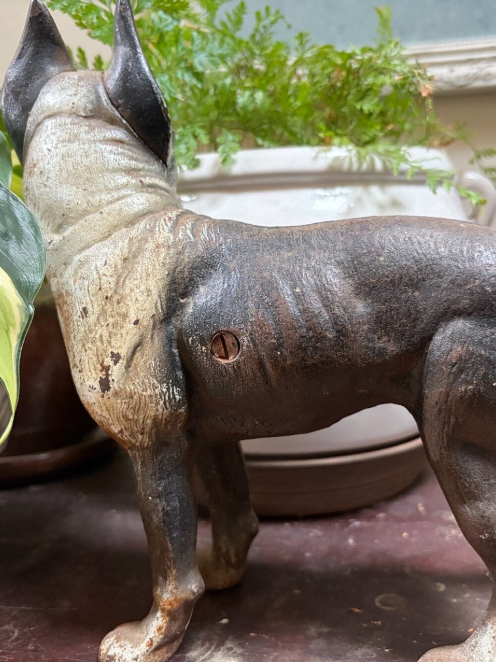 [Boston Terrier] Vintage Cast Iron Doorstop (Preowned) - Picture 2 of 7